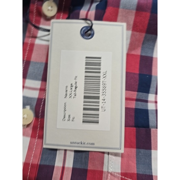 UNTUCKit Men's Shirt XXL‎ Tal Regular, Long Sleeve Button-Up Casual Plaid Dad - Picture 8 of 9